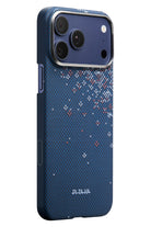 Pitaka Sakura Hours iPhone 17 Pro Max MagSafe uyumlu Aramid Fiber Kılıf Nightfall Blue