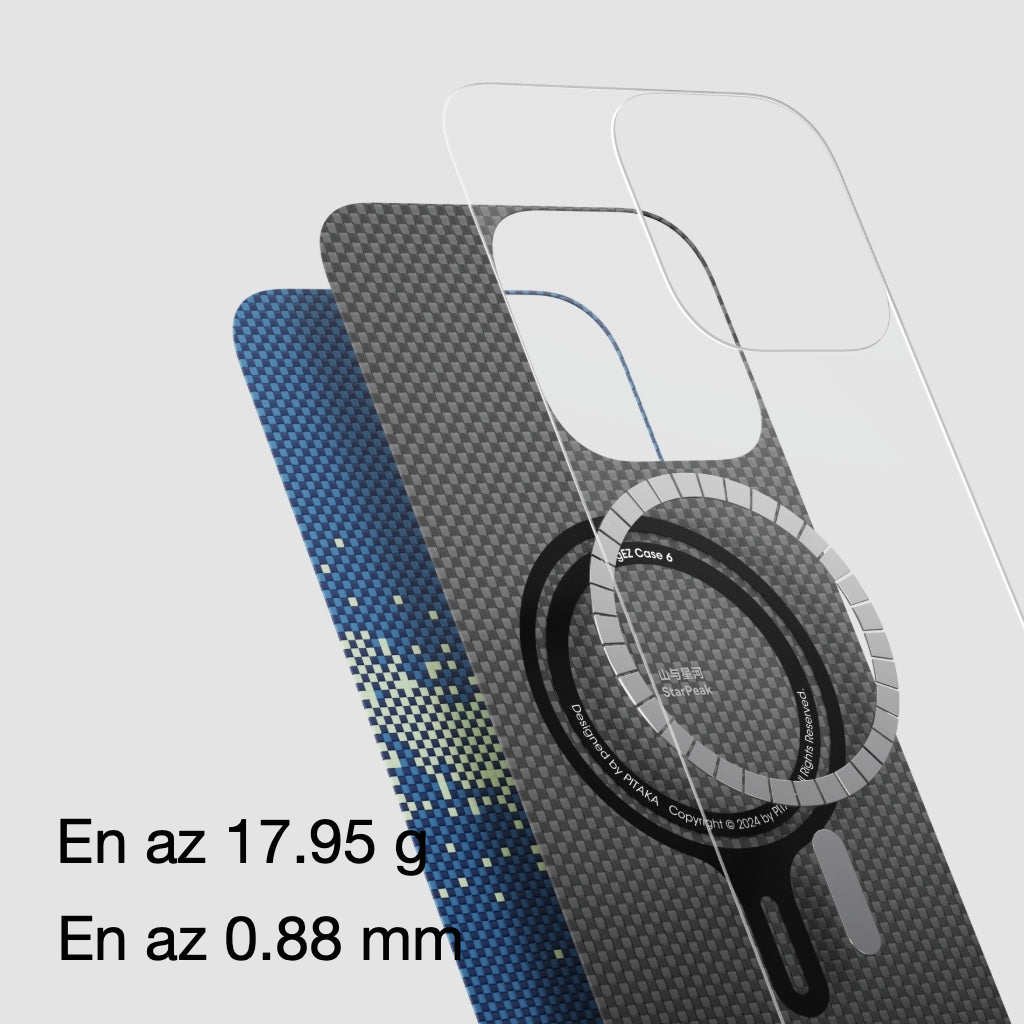 iPhone 16 Karbon Kılıf MagSafe Uyumlu Aramid Fiber - Edge Milky Way Galaxy