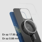 Pitaka iPhone 16 Karbon Kılıf MagSafe Uyumlu Aramid Fiber - Edge Milky Way Galaxy