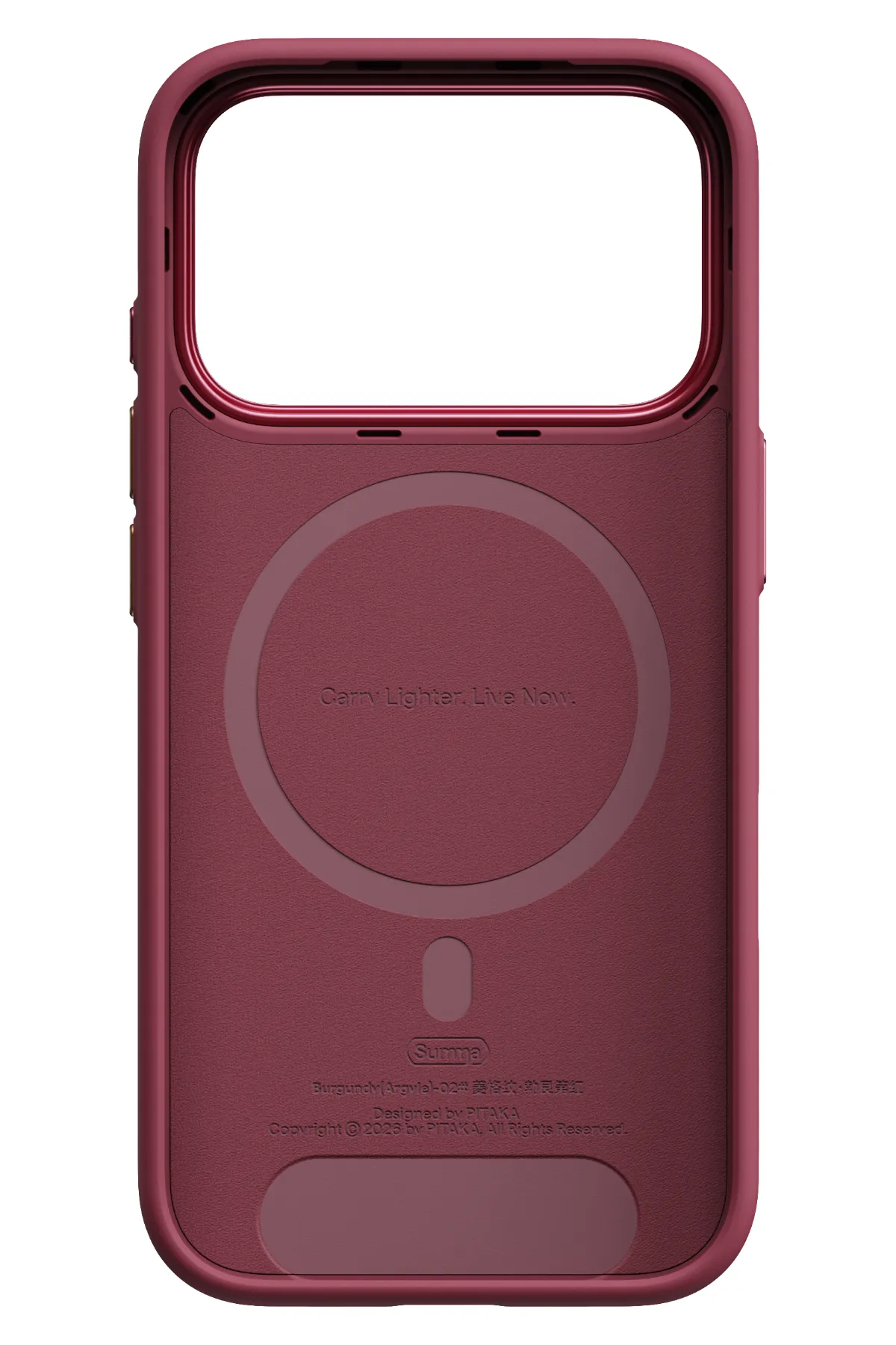 Pitaka Summa iPhone 18 Pro Max MagSafe Uyumlu Kılıf Burgundy