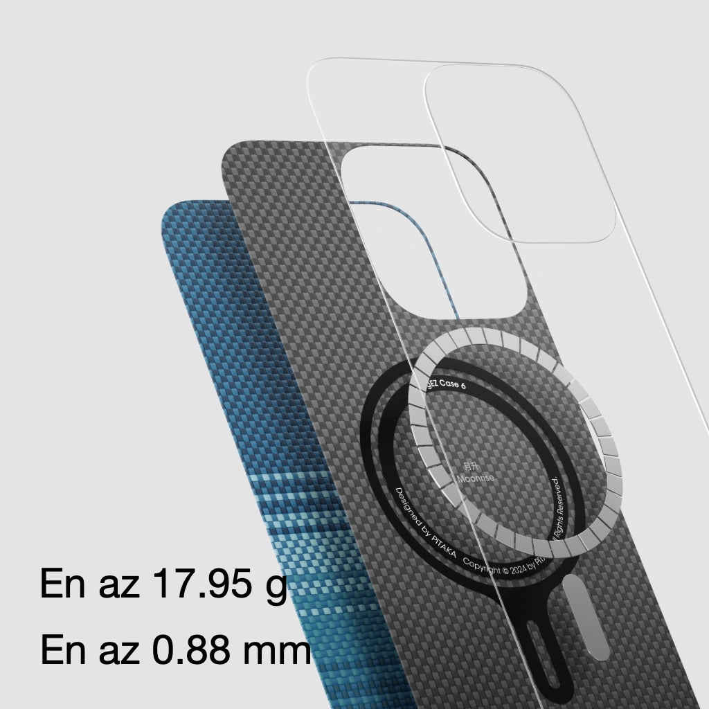 Pitaka iPhone 16 Pro Max Karbon Kılıf MagSafe Uyumlu Aramid Fiber - Edge Moonrise
