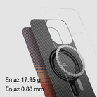 Pitaka iPhone 16 Karbon Kılıf MagSafe Uyumlu Aramid Fiber - Edge Sunset