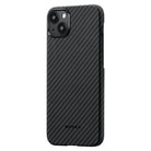 Pitaka iPhone 15 Plus Karbon Kılıf MagSafe Uyumlu Aramid Fiber - Edge 1500D Black Gray