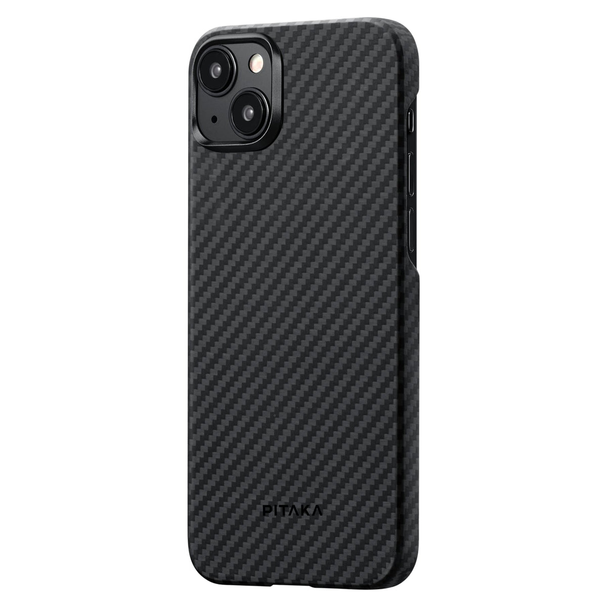 Pitaka iPhone 15 Plus Karbon Kılıf MagSafe Uyumlu Aramid Fiber - Edge 1500D Black Gray