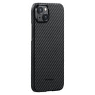 Pitaka iPhone 15 Plus Karbon Kılıf MagSafe Uyumlu Aramid Fiber - Edge 1500D Black Gray