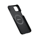 Pitaka iPhone 15 Plus Karbon Kılıf MagSafe Uyumlu Aramid Fiber - Edge 1500D Black Gray