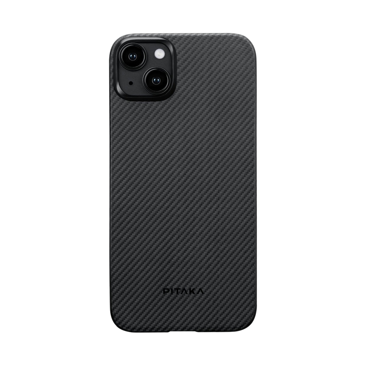 Pitaka iPhone 15 Plus Karbon Kılıf MagSafe Uyumlu Aramid Fiber - Edge 600D Black Gray