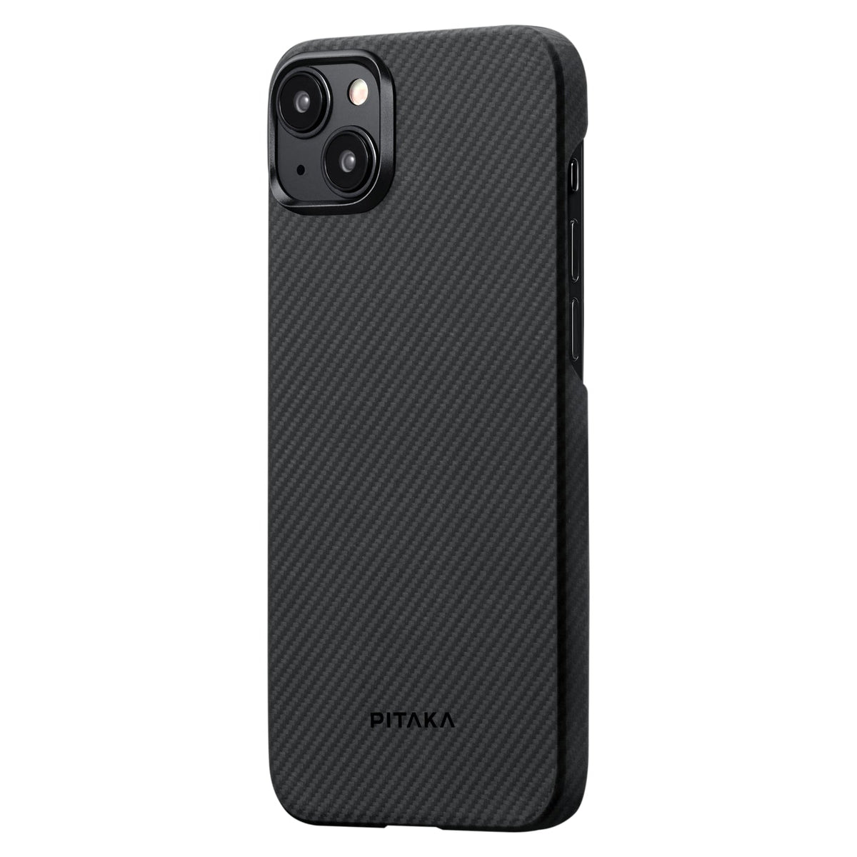 Pitaka iPhone 15 Plus Karbon Kılıf MagSafe Uyumlu Aramid Fiber - Edge 600D Black Gray