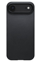 Pitaka Tactile Woven iPhone 17 Air MagSafe Uyumlu 1500D Aramid Fiber Kılıf Black-Gray Twill
