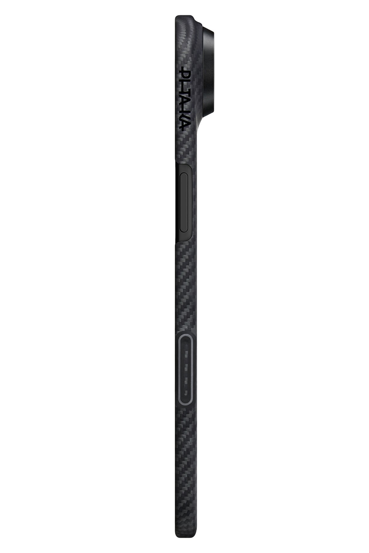 Pitaka Tactile Woven iPhone 17 Air MagSafe Uyumlu 1500D Aramid Fiber Kılıf Black-Gray Twill