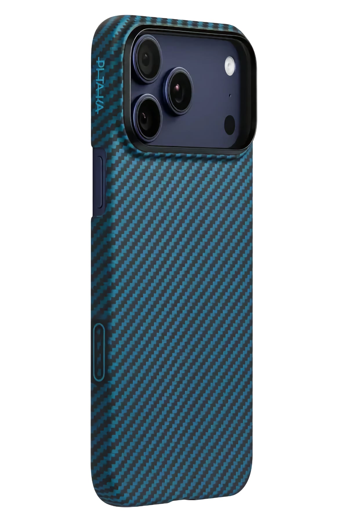 Pitaka Tactile Woven iPhone 17 Pro MagSafe Uyumlu 1500D Aramid Fiber Kılıf Black Blue