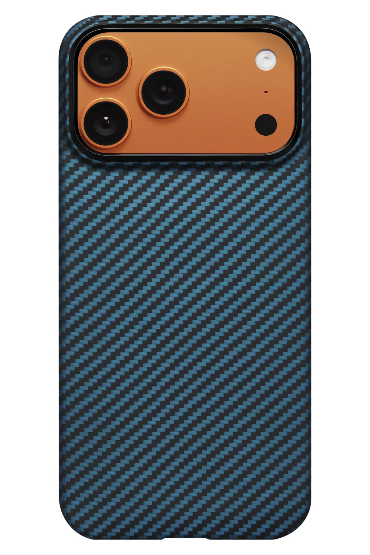 Pitaka Tactile Woven iPhone 17 Pro MagSafe Uyumlu 1500D Aramid Fiber Kılıf Black Blue