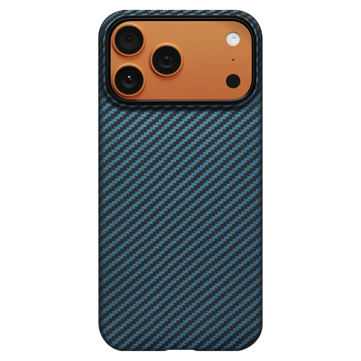 iPhone 17 Pro Karbon Kılıf MagSafe Uyumlu Aramid Fiber - Edge 1500D Black Blue