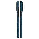 Pitaka iPhone 17 Pro Karbon Kılıf MagSafe Uyumlu Aramid Fiber - Edge 1500D Black Blue