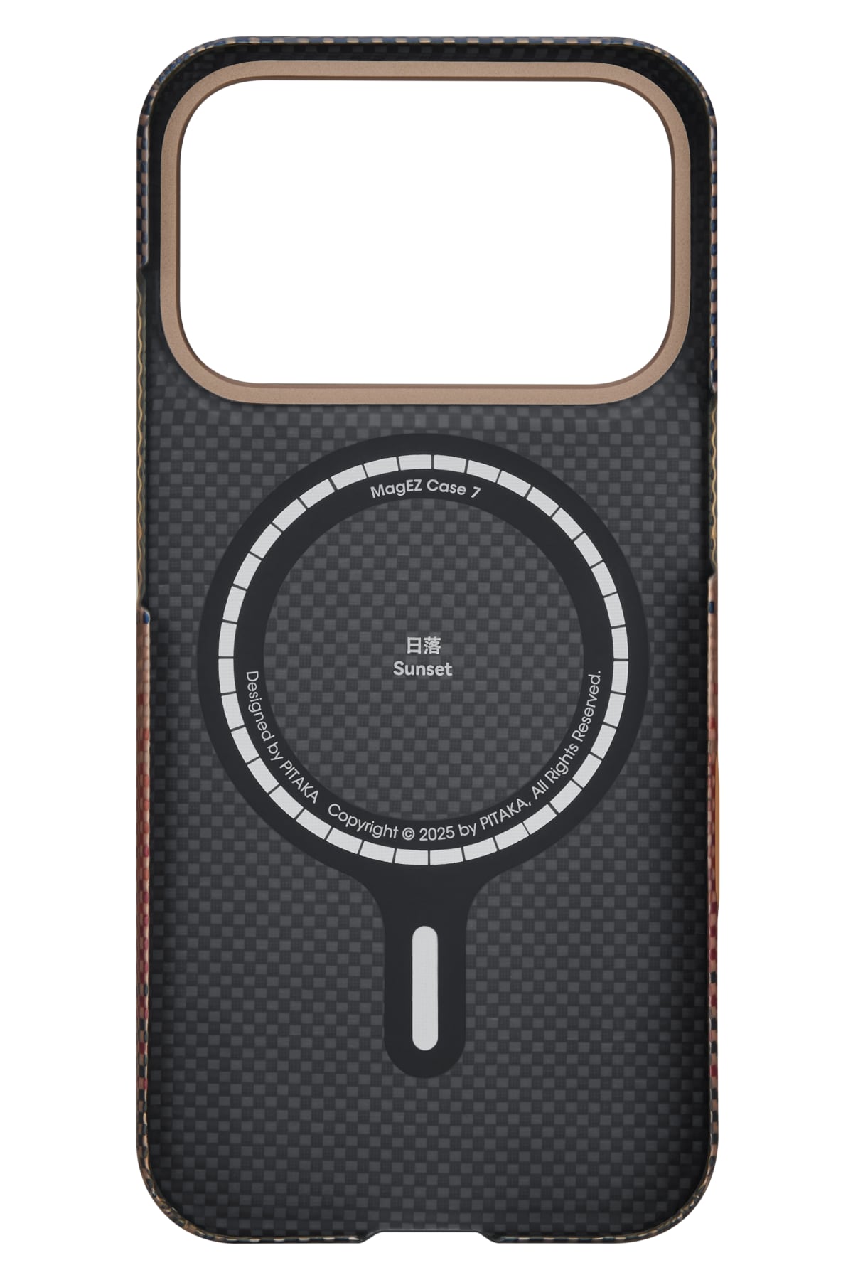 PITAKA iPhone 17 Pro Max ケース Tactile Woven iPhone 17 Pro Max Kılıf Sunset | Magsafe Uyumlu Şık