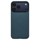 Pitaka iPhone 17 Pro Max Karbon Kılıf MagSafe Uyumlu Aramid Fiber - Edge 1500D Black Blue