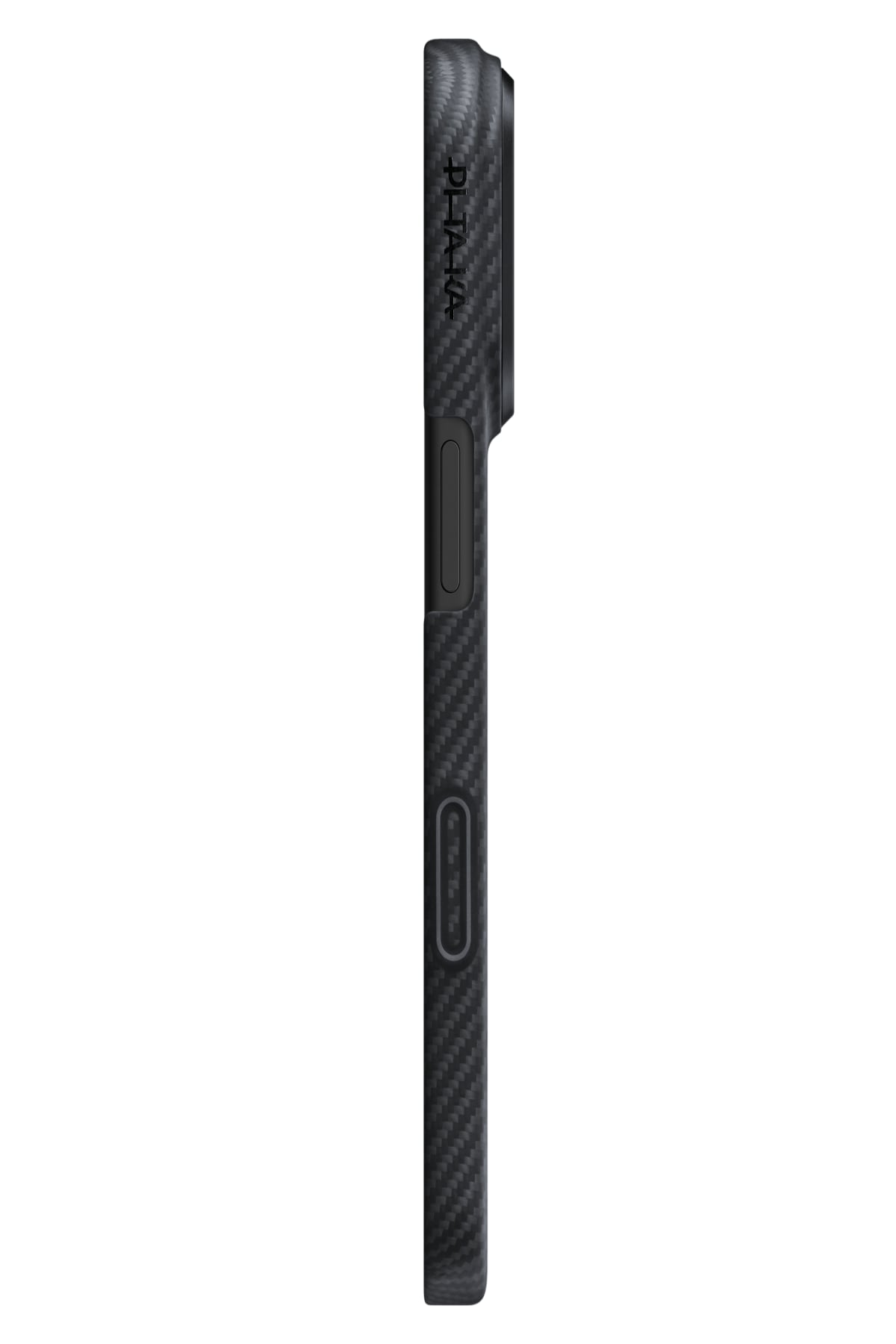Pitaka Tactile Woven iPhone 17 Pro Max MagSafe Uyumlu 1500D Aramid Fiber Kılıf Black-Gray Twill