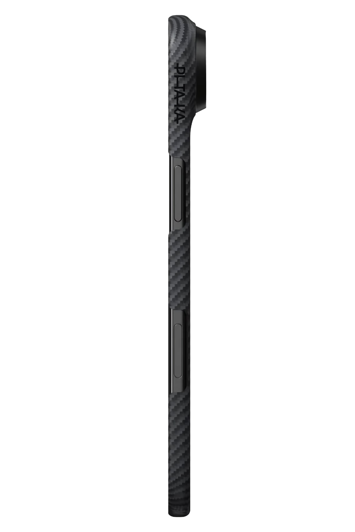 Pitaka Tactile Woven iPhone 17 Air MagSafe Uyumlu 1500D Aramid Fiber Kılıf Black-Gray Twill