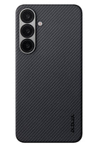 Pitaka Ultra Slim Galaxy S25 Kılıf Magsafe Uyumlu 600D Aramid Fiber Black-Grey Twill
