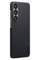 Pitaka Ultra Slim Galaxy S25 Kılıf Magsafe Uyumlu 600D Aramid Fiber Black-Grey Twill