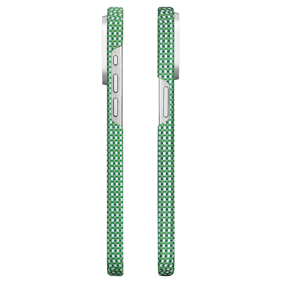Pitaka iPhone 15 Pro Max Karbon Kılıf MagSafe Uyumlu Aramid Fiber - Edge Forest Green